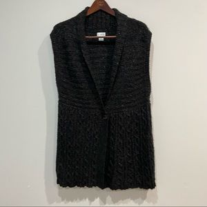 Motherhood Sleeveless Wool One Button Vest in Dark Grey Size XL